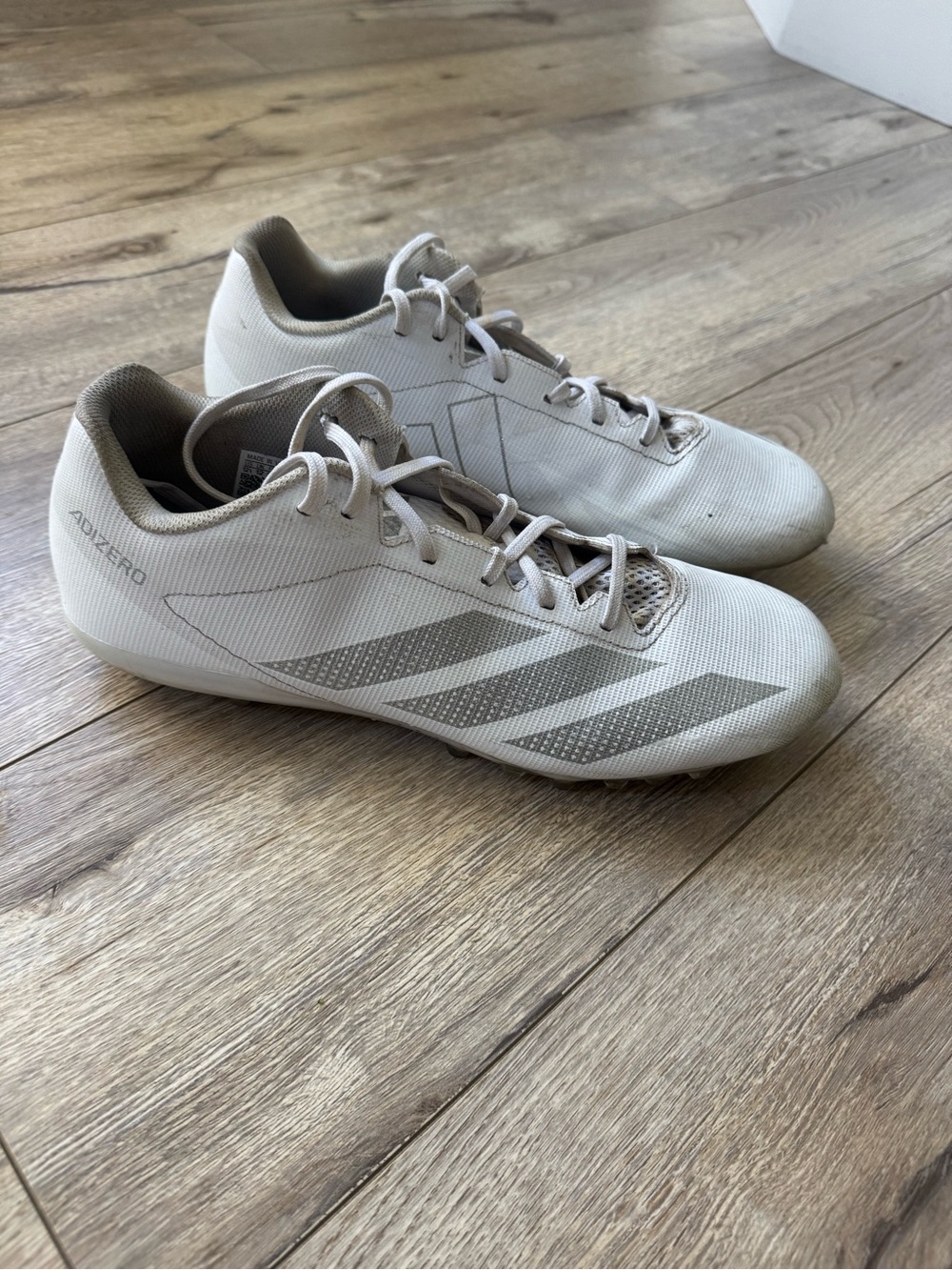 Adidas Adizero Men’s Lightweight White Football Cleat Shoes - barely worn